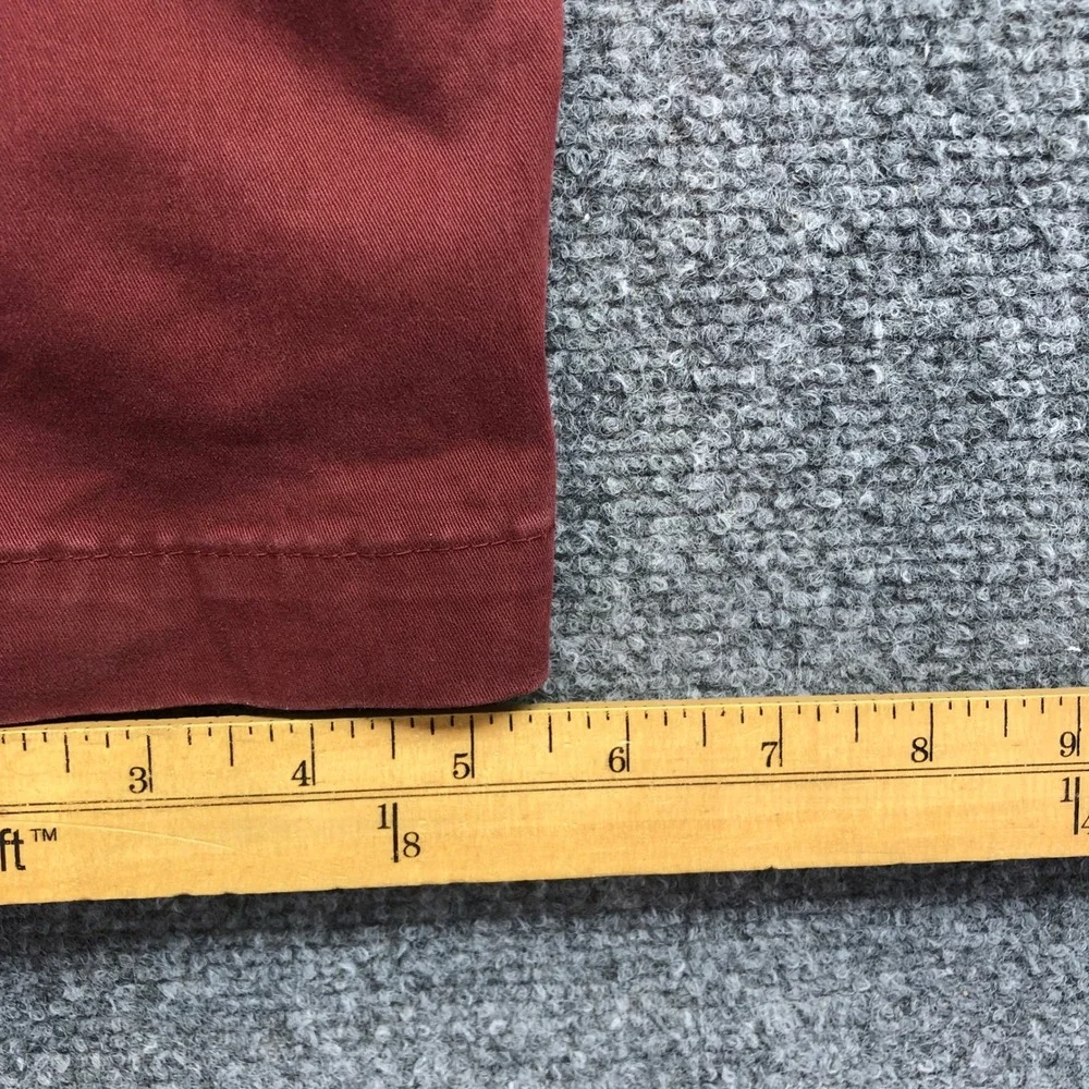 Banana Republic Fulton Skinny Chino Pants Mens 32x32 Rust Red Stretch Casual